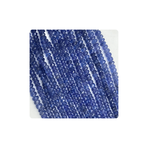 Vente en gros perles rondes à facettes en tanzanite bleue naturelle de qualité supérieure 4-5 taille 14 pouces brin pour la fabrication de bijoux - Product Image 4