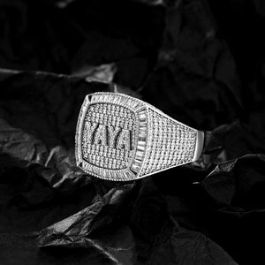 Joyería de hip hop Lab Grown Round Elegant 14K 18K Solid Gold Diamond Ring 925 Silver Eternity Lab creado Anillos de diamantes para mujeres - Product Image 2