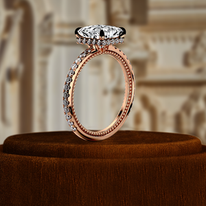 Anillo de Compromiso con Diamante de Laboratorio de 1 Quilate, Corte Princesa, Certificado IGI, Oro Sólido de 14K, Solitario con Halo Oculto - Product Image 5