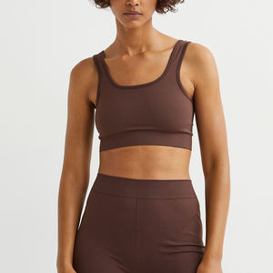 Logo personnalisé maigre à la mode soutien-gorge de sport vente en gros soutiens-gorge rembourrés de sport pour les femmes - Product Image 1