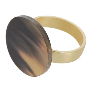 Anillo de cuerno de vaca de buey de búfalo Natural de la mejor calidad, anillos de moda, tamaño personalizado, cuerno de buey pulido brillante - Product Image 6