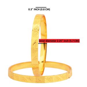 Brazalete indio, joyería chapada en oro, brazalete grabado brillante, conjunto de pulsera para mujer, joyería al por mayor - Product Image 4