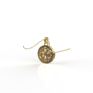 Colgante de Halo solitario de 2 quilates de calidad sólida con cadena de oro amarillo para su collar con colgante de cadena fina a un precio razonable - Product Image 2