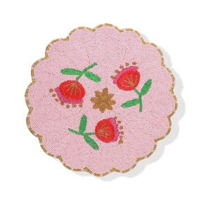 Decorative Seed Beads Beaded Embroidery <b>Placemats</b> Home Decor Colorful Seed Beads Embroidery <b>Placemats</b> <b>For</b> Dining Table Style - Product Image 3