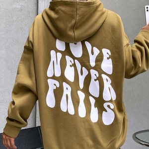 Top Qualité Hommes Femmes Hoodies Broderie Logo Personnalisé Coton Polaire Tissu - Product Image 3