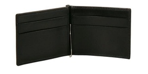 Billetera de cuero marrón con bolsillo frontal, billetera con clip para dinero personalizable - Product Image 6