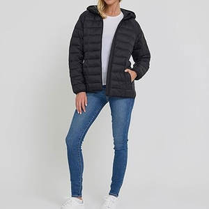 <b>Women</b> <b>Lightweight</b> Quilted <b>Puffer</b> <b>Jacket</b> with Hood Full Zip Winter Coat for Cold Weather - Product Image 5