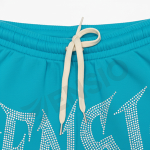 Mode High Street hommes Shorts personnalisé strass 100% coton grande taille hommes Shorts Logo personnalisé Shorts pour hommes - Product Image 3