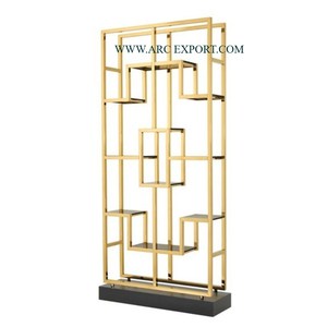 Furniture <b>Shelves</b> Metal Frame Home Storage Luggage Rack Admirable Designing Large Size Gold Plated Unique New Style Luggage Rack - Product Image 1