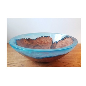 Bol décoratif classique personnalisé en résine, fait à la main, effet marbre brillant, écologique, léger, pour les collations, les salades, les fruits, la maison - Product Image 2