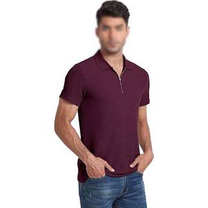 Camisetas Polo de alta calidad OEM 1/4 con cremallera logotipo personalizado camisetas de polo de golf lisas camisetas polo personalizadas para ropa de hombre de algodón de talla grande - Product Image 5