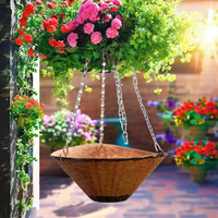 Pot de fleurs suspendu vertical attrayant, design réaliste, pour extérieur/intérieur, en fibre de verre beige, léger, pour la maison