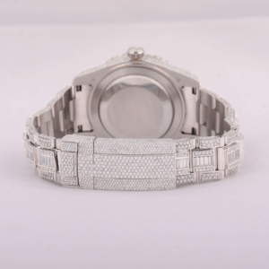 Último diseño Moissanite redondo corte brillante VVS claridad diamante helado hecho a mano personalizar Dial reloj de pulsera para hombres - Product Image 3