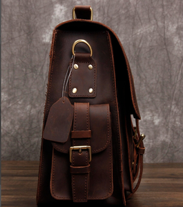 Full Grain <b>Leather</b> Messenger Bag <b>Leather</b> <b>Briefcase</b> 15.6 Inch Distressed <b>Leather</b> Laptop Bag Gifts for Him <b>Leather</b> <b>Briefcase</b> Man - Product Image 2