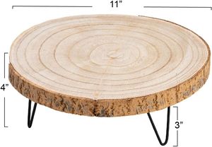 Piédestal en bois décoratif Paulownia Piédestal en bois naturel avec poignée, petit, marron, carré - Product Image 4
