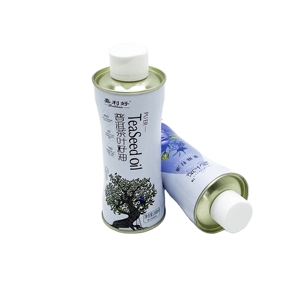 Lata de Metal Personalizada de 268 ml con Tapa, Pequeña Capacidad, Forma Rectangular, Superficie Lacada, Envase para Alimentos, para Aceite de Oliva y Galletas - Product Image 3