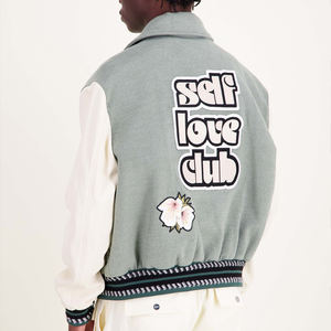 Custom OEM <b>Men's</b> Vintage Letterman Varsity <b>Jacket</b> Winter Leather Sleeve Chain Chenille Embroidery Bomber <b>Flight</b> Baseball <b>Jacket</b> - Product Image 2