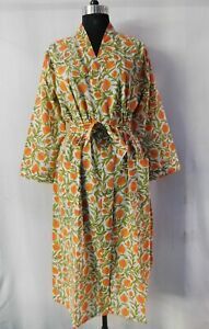 Bata de Kimono de algodón Floral Vintage de lujo ligera con cordón para mujer elegante bata de verano de manga ancha - Product Image 6