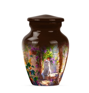 Urna de cremación de gato caprichosa, urna conmemorativa personalizada para cenizas, urna de recuerdo personalizable de 200 pulgadas cúbicas para Cat Love - Product Image 1
