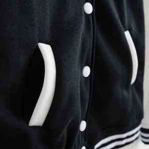 Veste de style baseball universitaire pour femmes High School Letterman Winter Crop Bomber Custom OEM ODM Coupe-vent Fabricant - Product Image 5