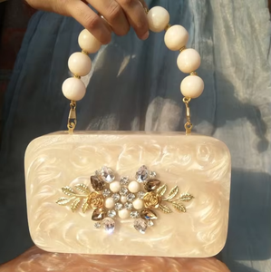 Customizable Acrylic <b>Clutch</b> for Women High-End Box Style Bag with Lining Ideal for Daily and Evening Wear - Product Image 1