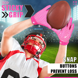 Gants de football américain professionnels en cuir polyester léger et adhérent, personnalisables, haute performance - Product Image 5