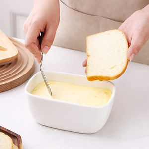 Mantequilla de estilo moderno con tapa de madera, platos para servir mantequilla, suministros para el hogar y utensilios de cocina de Indian Metal world - Product Image 4