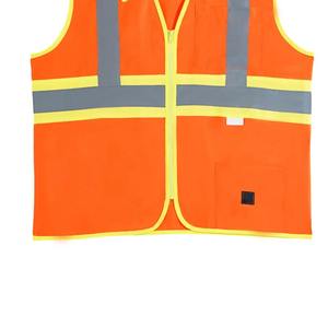 Gilets de sécurité haute visibilité unisexe de meilleure qualité Vêtements de travail de construction en polyester de conception d'usine - Product Image 4