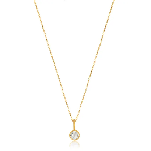 Fabricación de joyas chapadas en oro plata esterlina 925 cristal piedras preciosas regalo colgante collar para mujer regalo joyería