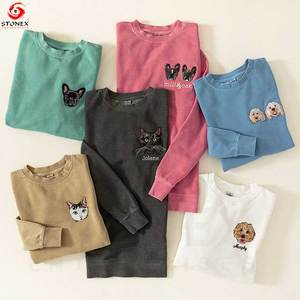 100% coton femmes pull Streetwear à capuche décontracté surdimensionné hiver sweats à capuche en relief gaufrage Logo sweat - Product Image 1