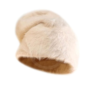 Gorro de mohair de invierno con diseño de punto acanalado y tejido cálido y transpirable Gorro de mohair de ajuste clásico con textura cepillada - Product Image 3