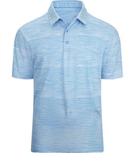 Chemises de golf pour hommes personnalisées à séchage rapide, motif uni, brodées, 100% coton, t-shirts en tricot, tissu respirant - Product Image 1