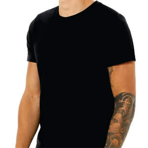 Airlume – T-Shirt à manches courtes 52% en coton peigné et à anneaux, 48% polyester 32 simple, 4.2 oz, uni, blanc mélangé, unisexe, CVC - Product Image 5