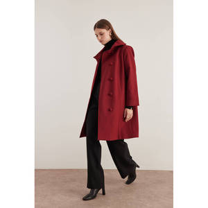 Robe asymétrique tissée bordeaux - Product Image 3