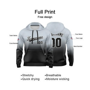 Sudadera con Capucha Negra Personalizada para Hombre, 60/40 Algodón y Poliéster, Felpa, Fabricación OEM, Sudadera con Capucha de Alta Calidad con Logotipo Personalizado - Product Image 2