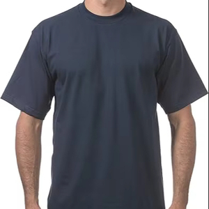 T-shirt épais en coton 100% avec logo personnalisé pour hommes, surdimensionné noir pour la technique de teinture de fil à impression bouffante, vente en gros - Product Image 1