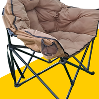 Chaise pliante en métal miniature au design moderne vietnamien, poches latérales, durable, élégante, mobilier d'extérieur pour pique-niques, jardins, familles