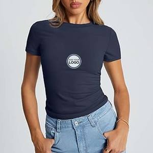 T-shirt personnalisé, votre propre design, texte/photo/image/logo, débardeurs pour femmes, imprimé personnalisé devant/arrière, t-shirts courts pour femmes - Product Image 3