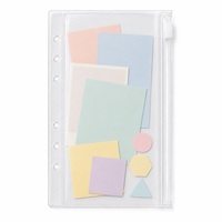 Pochette zippée en PVC transparent givré personnalisée pour autocollants, découpe de motifs, rangement, pochette zippée en PVC, organiseur de planificateur avec impression de logo