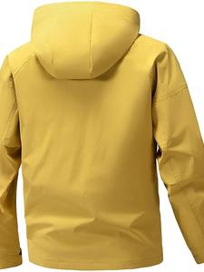 2025 primavera y otoño nueva moda deportes impermeable a prueba de viento chaqueta con capucha para hombre Casual suelto cómodo abrigo de alta calidad - Product Image 2