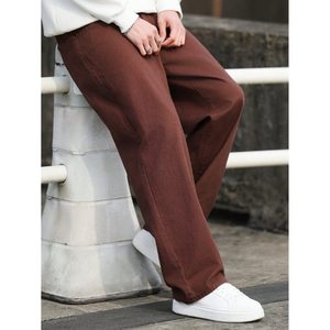 Funky <b>Mens</b> Modern Trending Brown Straight Mid Washed Lightweight Denim <b>Jeans</b> Eco Friendly Breathable Vintage Style Loose Autumn - Product Image 6