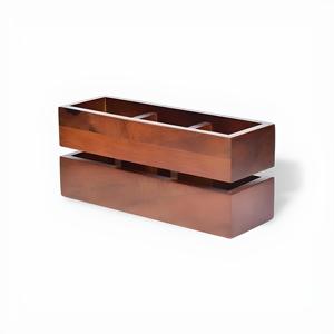High quality Best Selling Metal Utensils Holder for Kitchen Counter Top wooden Organizer Three Compartment - Product Image 5