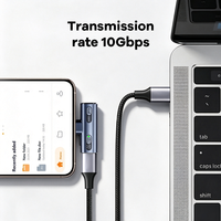Adaptateur USB C vers prise casque 3,5 mm, charge rapide PD 100W, puce DAC, convertisseur audio Hi-Fi, répartiteur double port, coque en alliage d'aluminium
