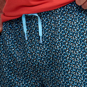 Shorts de Playa Personalizados para Hombre, Azules, con Estampado Digital, de Poliéster, Secado Rápido, Cintura Elástica Media, Largura Corta, Casuales - Product Image 3