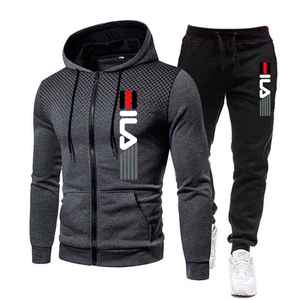 2025 automne hiver hommes décontracté sport sweat à capuche pantalons de survêtement ensemble nouveau Style européen américain fermeture éclair survêtements - Product Image 6