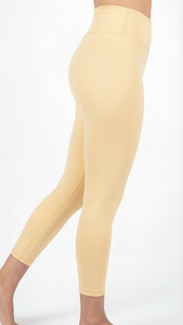 Leggings Deportivos de Cintura Alta Color Crema para Mujer, Pantalones de Yoga de Compresión Personalizados OEM, Ropa Deportiva - Product Image 4