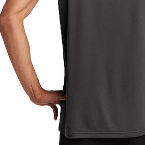Vente chaude grande taille hommes débardeurs personnalisé couleur unie col rond sans manches vêtements de sport respirant Fitness gilet sur les meilleurs prix - Product Image 6