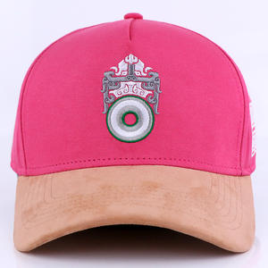 Gorra de béisbol de invierno de dos tonos de alta calidad personalizada para mujer estilo Vintage 5 paneles gamuza algodón sombrero - Product Image 2