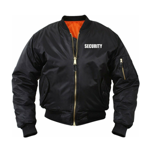 Veste de sécurité officielle noire, veste de garde, bombardier, veste de vol, protection UV, matière polyester, design unisexe pour la saison de printemps - Product Image 3