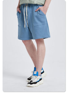 2024 hommes Logo personnalisé athlétique entraînement survêtement Shorts de course solide coton sueur GYM Shorts Style décontracté Collection d'été - Product Image 5